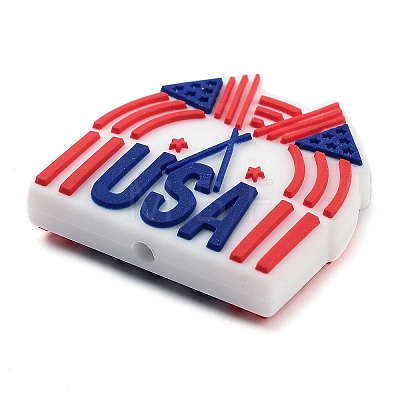 Independence Day Theme Silicone Beads SIL-M005-01B-1
