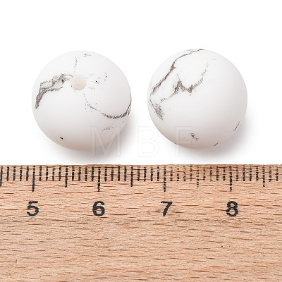 Food Grade Eco-Friendly Printed Silicone Beads SIL-A013-01A-08-1