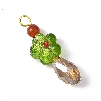 Handmade Lampwork with Glass Pendants PALLOY-JF04697-1