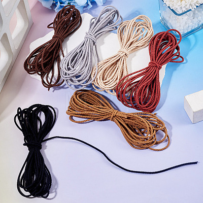 30M 6 Colors Polyester Elastic Cords EC-TA0001-07A-1