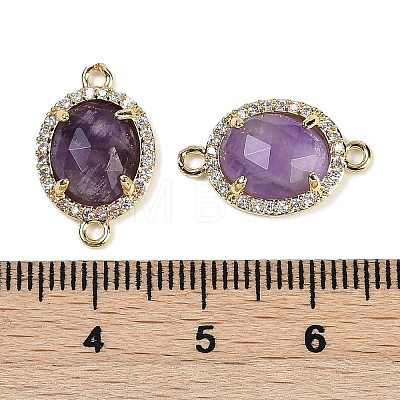 Natural Amethyst Faceted Oval Links G-B126-05G-04-1