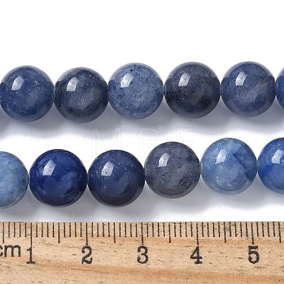 Natural Blue Aventurine(Dyed and Heated) Beads Strands G-U015-10MM-01-1