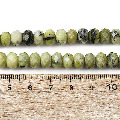Natural Yellow Turquoise(Jasper) Beads Strands G-B179-A02-6x8mm-1
