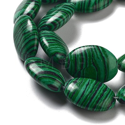 Synthetic Malachite Beads Strands G-P528-M06-01-1