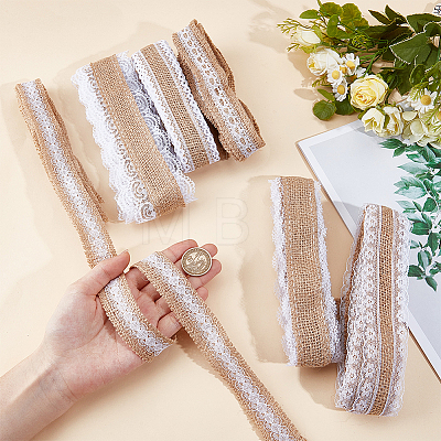 6 Rolls 6 Styles Burlap Ribbon OCOR-GF0006-40-1