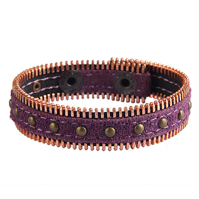 Alloy PU Leather Cord Studded Bracelets FS-WG408C4-04-1