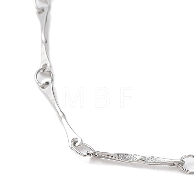 304 Stainless Steel Bar Link Chain Bracelets BJEW-K226-07P-1