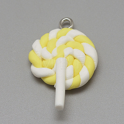 Handmade Polymer Clay Pendants X-CLAY-Q240-014-1