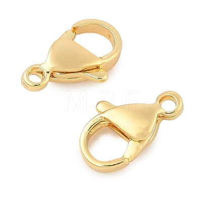 Brass Lobster Claw Clasps KK-U056-01G-1