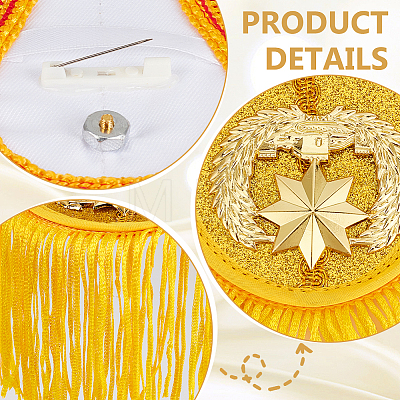 Polyester Tassel Epaulettes AJEW-WH0481-519B-01-1