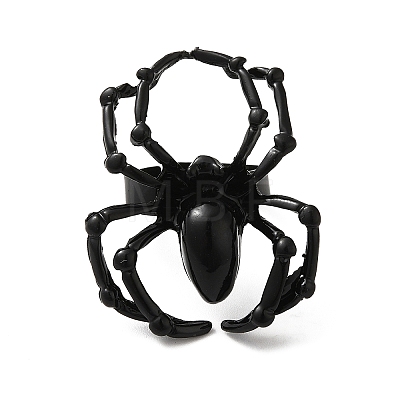 Alloy Spider Adjustable Ring for Halloween RJEW-O048-01EB-1