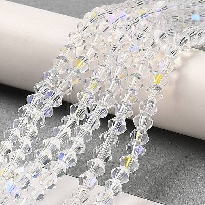 Transparent Electroplate Glass Beads Strands EGLA-A039-T2mm-L13-1