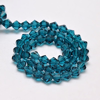 Imitate Austrian Crystal Bicone Glass Beads Strands X-GLAA-F029-4x4mm-01-1