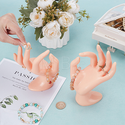 2Pcs Plastic Mannequin Hand Jewelry Display Holder Stands RDIS-UN0001-02A-1