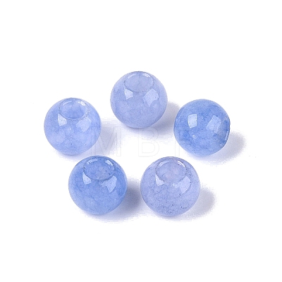 Natural White Jade European Beads G-Q607-01A-02-1