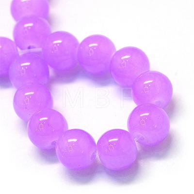 Baking Painted Imitation Jade Glass Round Bead Strands DGLA-Q021-10mm-44-1