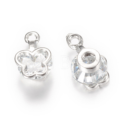 Alloy Cubic Zirconia Charms X-ZIRC-Q003-15P-1