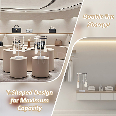 Stainless Steel Double T Bar Jewelry Display Towers ODIS-WH0108-065-1