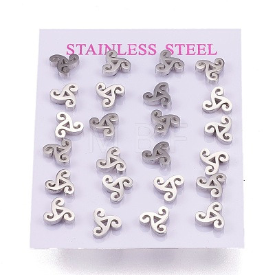 304 Stainless Steel Stud Earrings X-EJEW-N045-05P-1