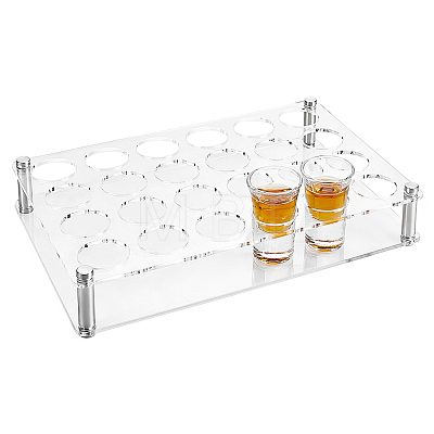 24-Hole Acrylic Mini Shot Glasses Organizer Holder ODIS-HY0001-06-1