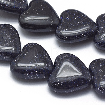 Synthetic Blue Goldstone Beads Strands G-G793-15A-02-1