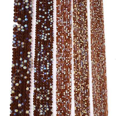 Transparent Glass Beads Strands EGLA-A044-T2mm-MB02-1