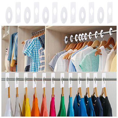  61Pcs 3 Style Rectangle & Flat Round Blank Clothing Rack Size Divider and Dry Erase Markers with Magnetic Cap AJEW-NB0002-70-1