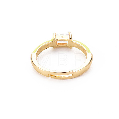 Brass Enamel Cuff Rings RJEW-T016-23F-NF-1