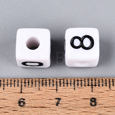 Opaque Acrylic European Large Hole Beads SACR-N020-01M-02-1