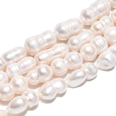 Natural Baroque Keshi Pearl Beads Strands PEAR-S020-O03-1