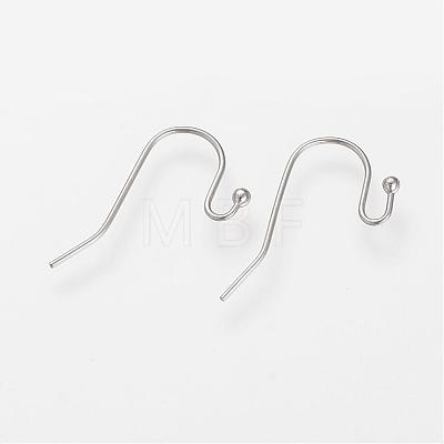 304 Stainless Steel Earring Hooks STAS-S066-09-1