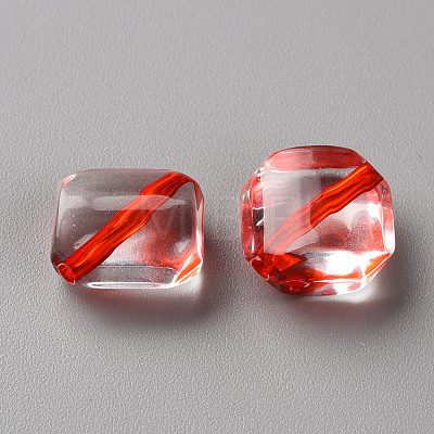 Transparent Acrylic Beads TACR-S154-08A-1