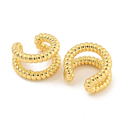 Brass Cuff Earrings for Women EJEW-C104-129G-1