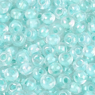 FGB Inside Colours Transparent Glass Seed Beads SEED-T009-01C-1