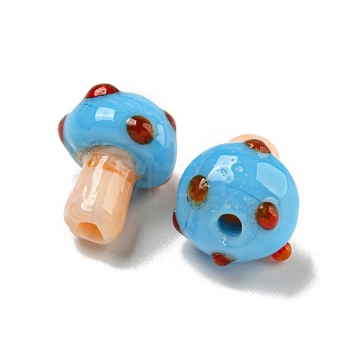 Handmade Lampwork Beads Strands LAMP-N025-03O-1