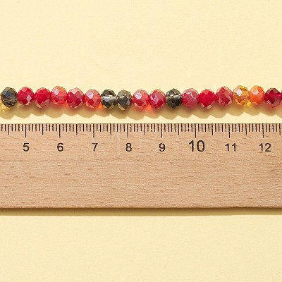 5 Strands 5 Colors Electroplate Glass Beads Strands EGLA-FS0001-31-1