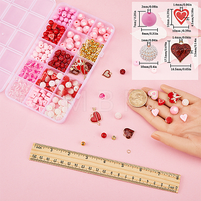 SUNNYCLUE DIY Valentine's Day Bracelet Making Kit DIY-SC0023-40-1