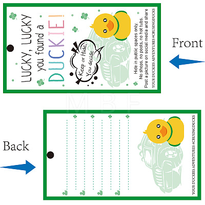 CREATCABIN 50Pcs Duck Theme Paper Card AJEW-CN0001-98I-1