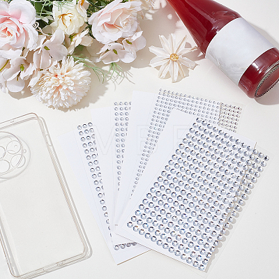 4 Sheets 4 Styles Acrylic Imitation Pearl Stickers Paper Sheets for Craft DIY-SP0002-64B-1