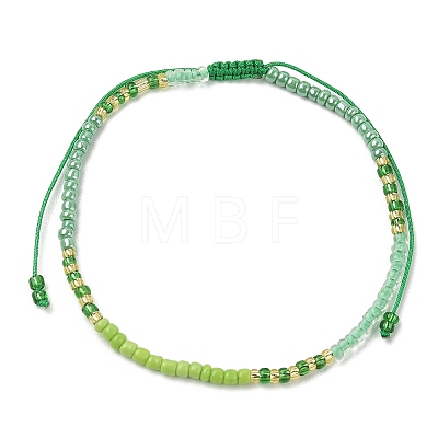 Glass Seed Braided Bead Bracelets BJEW-JB09610-1