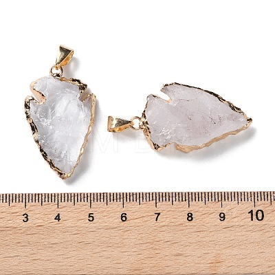 Raw Rough Natural Quartz Crystal Pendants G-T073-23G-03-1