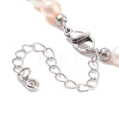 Natural Pearl Beaded Necklace for Women NJEW-JN03899-01-1