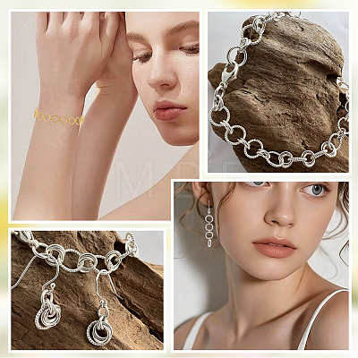 300Pcs 3 Colors Alloy Linking Rings FIND-SC0023-14-1