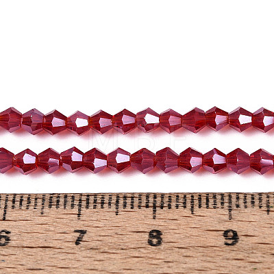 Transparent Electroplate Glass Beads Strands GLAA-F029-3mm-C30-1