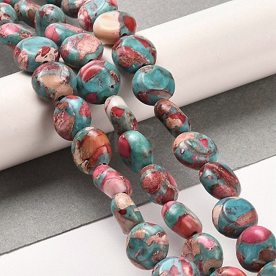 Synthetic Regalite/Imperial Jasper/Sea Sediment Jasper Beads Strands G-F765-M01-01-1