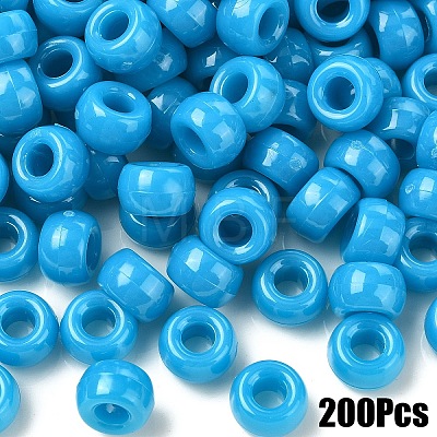 200Pcs Opaque Plastic Beads KY-YW0001-79A-1