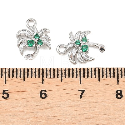 Brass Micro Pave Cubic Zirconia Pendants KK-L261-12P-1
