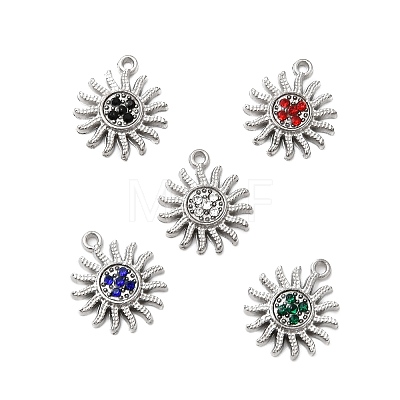 304 Stainless Steel Micro Pave Rhinestone Charms STAS-G369-05P-1