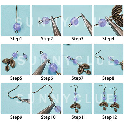 DIY Dangle Earring Making DIY-SC0009-10-1