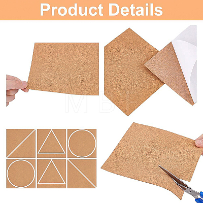 Self-Adhesive Cork Sheets DIY-BC0011-86-1